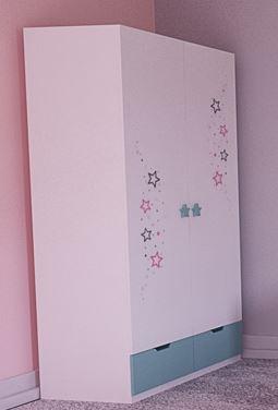 Armoire 2 portes 2 tiroirs Étoiles — Materials