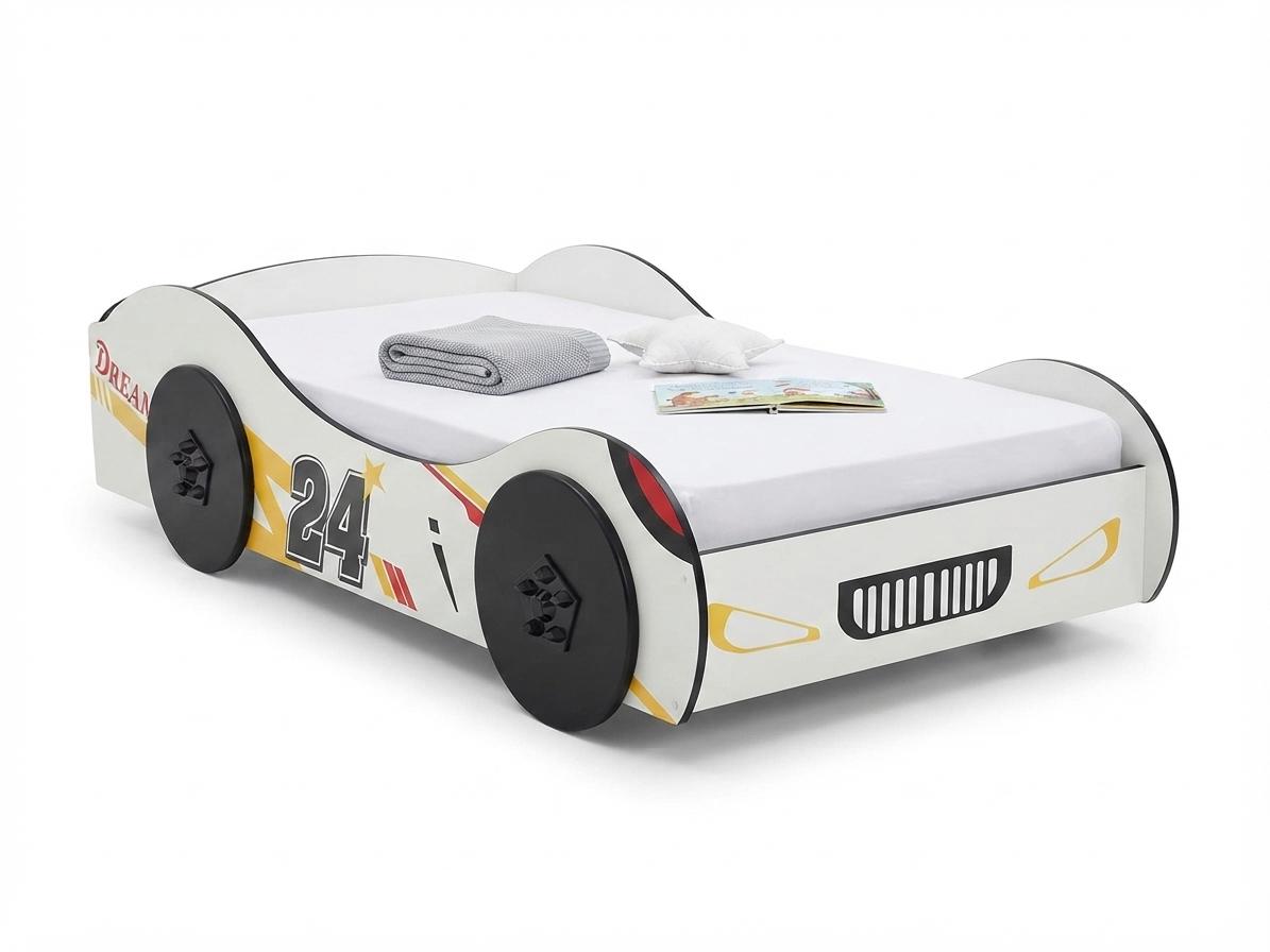 Lit Voiture Blanche pack sans matelas