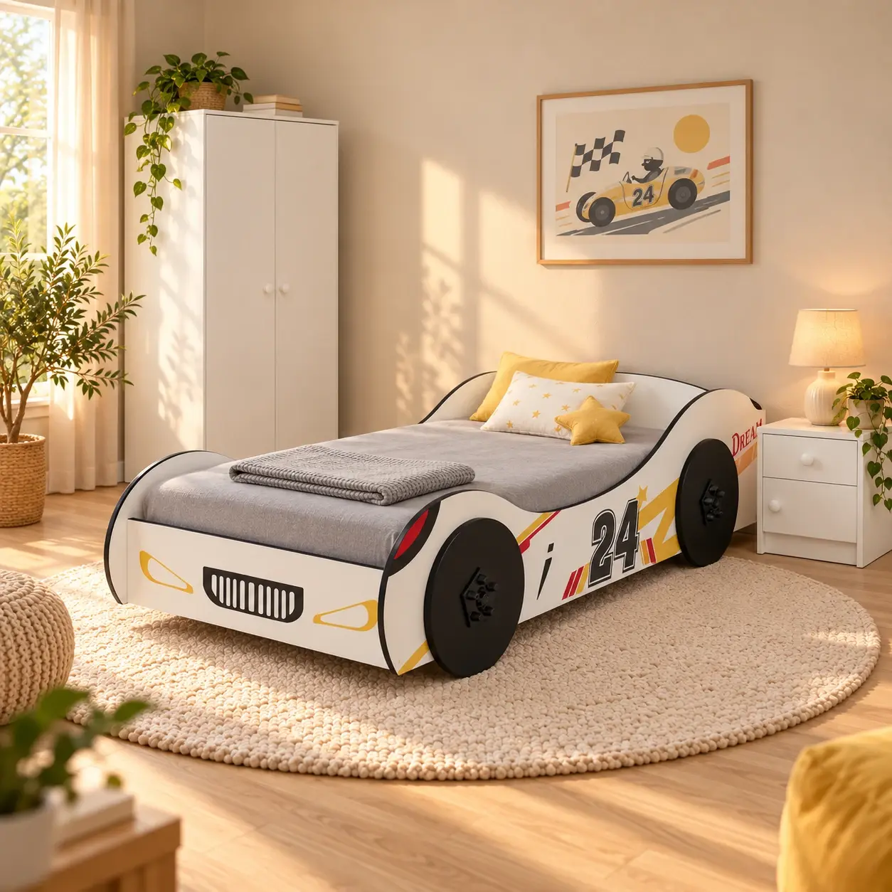 Pack lit Voiture Blanche