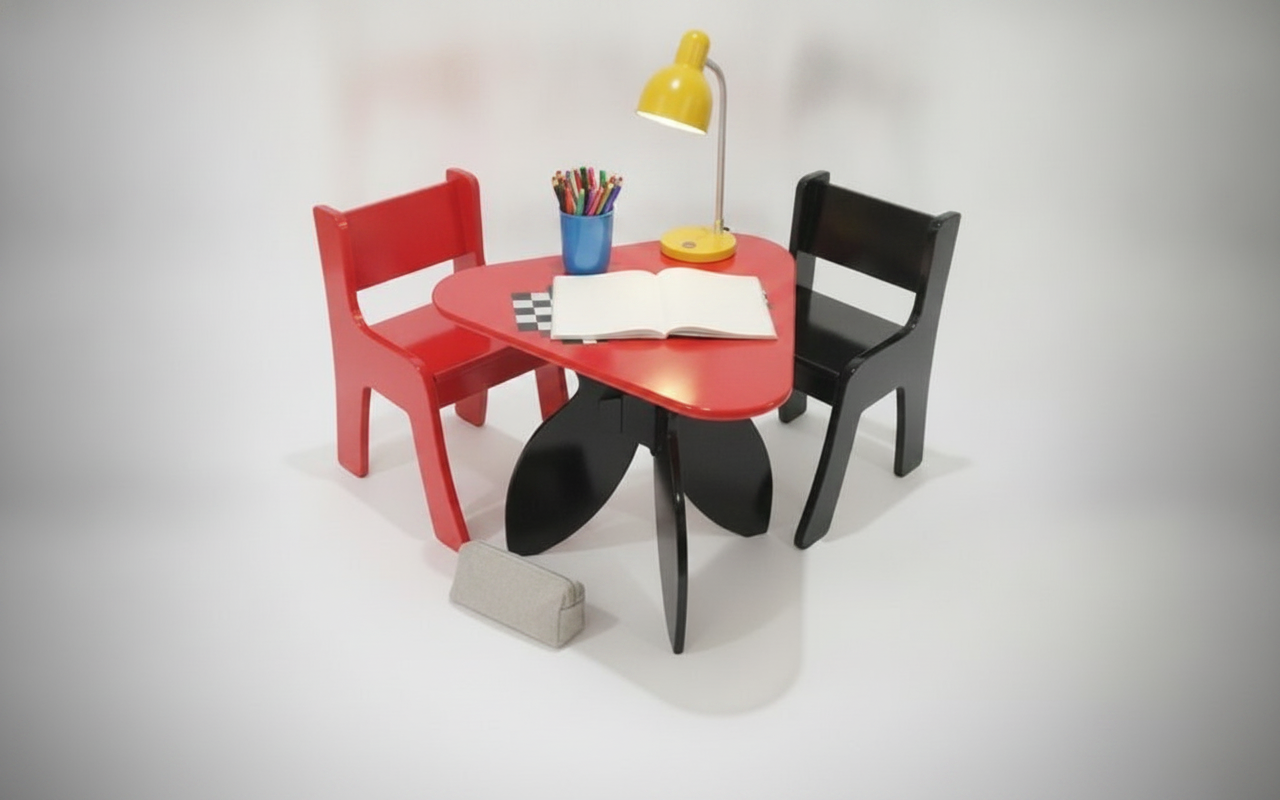 Table Trio avec 3 chaise — Matière