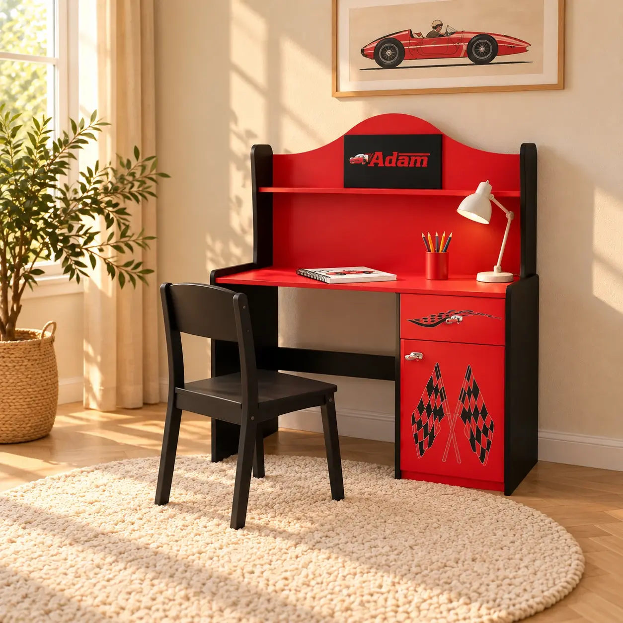 Bureau avec dessus racing